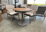 Mooie Nieuwe rond zit met 2 stoelen MOET WEG, Verzenden, Zo goed als nieuw, Aluminium