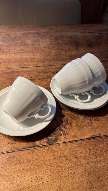 Eschenbach kop en schotel wit porselein 3 stuks beschikbaar voor biedingen