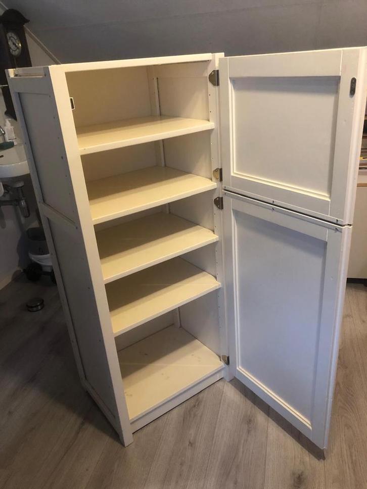 Witte Lundia Opbergkast met Planken, Huis en Inrichting, Kasten | Kledingkasten, Gebruikt, 100 tot 150 cm, 50 tot 100 cm, 25 tot 50 cm