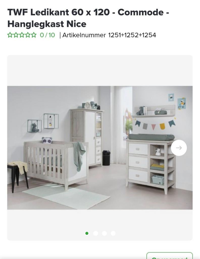 Babykamer set - kledingkast,commode en ledikant, Kinderen en Baby's, Kinderkamer | Complete kinderkamers, Ophalen, Gebruikt, Jongetje of Meisje