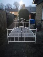 Tweepersoonsbed dames meisjes wit brocante 160 x 200cm, Huis en Inrichting, Slaapkamer | Bedden, Gebruikt, Wit, Ophalen