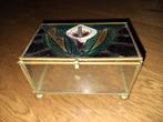 Vintage Glazen Kistje jaren 80., Ophalen of Verzenden