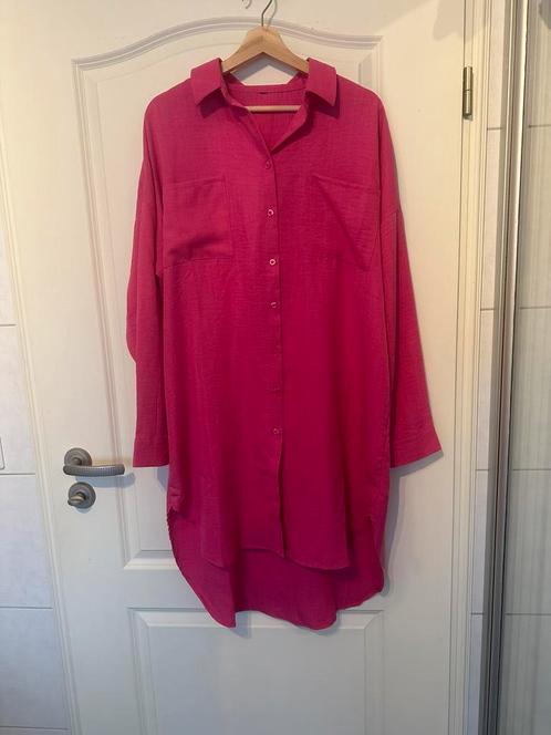 Roze doorknoopjurk maat 40 42, Kleding | Dames, Jurken, Nieuw, Maat 38/40 (M), Roze, Onder de knie, Ophalen of Verzenden