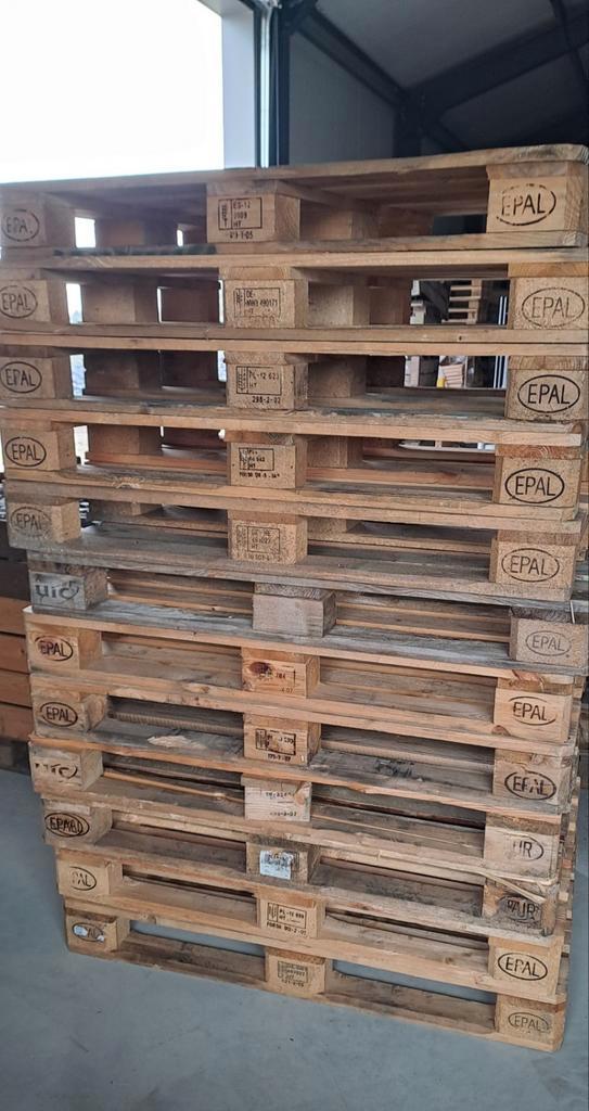 Europallets blank, Doe-het-zelf en Verbouw, Hout en Planken, Zo goed als nieuw, Pallet, Overige houtsoorten, Minder dan 200 cm
