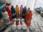 Giotto verfset + kwasten en plamuurmesjes, Ophalen of Verzenden, Gebruikt, Acrylverf