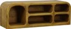 tv-meubel tropisch hardhout van Wildeboer 100 cm breed actie, Huis en Inrichting, Nieuw, 3 of 4 laden, Tv-meubel tropisch hardhout van Wildeboer 100 cm breed actie