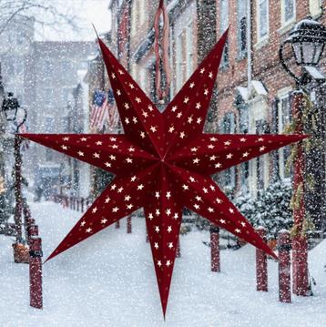 Nieuwe Zweedse Kerstster LED Lights Winter Ø 60 cm Rood #3 beschikbaar voor biedingen