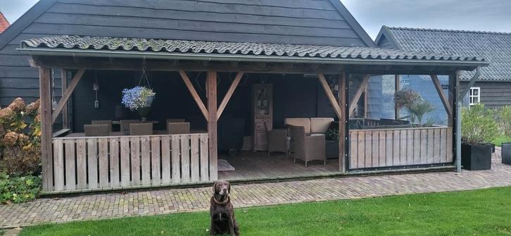 Mooie complete houten veranda overkapping, Tuin en Terras, Overkappingen, Gebruikt, Veranda, Ophalen of Verzenden