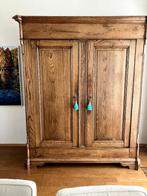 Antieke Boeren kast 170cm breed, 205cm hoog en 65cm diep, Ophalen, 150 tot 200 cm, Eikenhout, 150 tot 200 cm