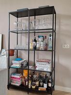 Te koop: zwarte, moderne stellingkast, Ophalen, Gebruikt, 75 cm of meer, 150 tot 200 cm