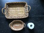 3 mooie gevlochten manden literatuur/ spulletjes/fruit/brood, Huis en Inrichting, Woonaccessoires | Schalen en Manden, Ophalen of Verzenden