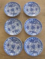 Petit four bordjes (complete set) Arita blauw, draken, Antiek en Kunst, Ophalen of Verzenden