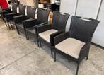 6x tuinstoelen wicker met kussens, Tuin en Terras, Ophalen, Zo goed als nieuw, Wicker