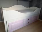 Half hoge Grenen kinderbed met kastjes en lades, Ophalen, Gebruikt, 90 cm, Eenpersoons