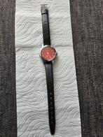 Anker dameshorloge. Rood klokje, zwarte band. Antimagnetic., Ophalen of Verzenden, Gebruikt, Rood, Jongen of Meisje