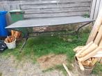 Gratis! Solide ijzeren tuintafel, Ophalen, Zo goed als nieuw, Rond, Metaal