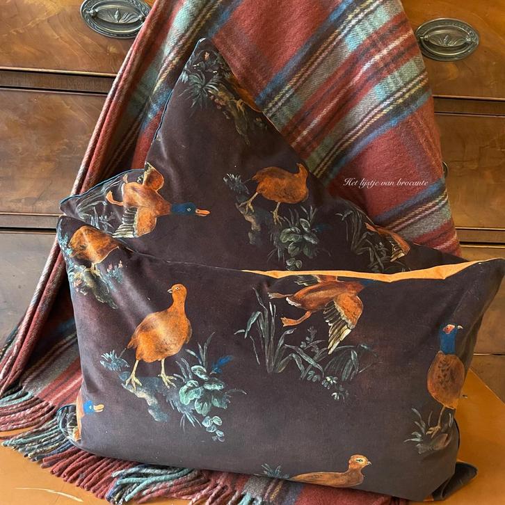 Engelse SET kussens Mulberry Home Game Show velvet, Huis en Inrichting, Woonaccessoires | Kussens, Nieuw, Overige kleuren, Rechthoekig