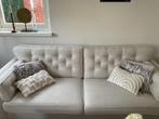 Bank beige, Huis en Inrichting, Ophalen, Gebruikt, Driepersoons, Rechte bank
