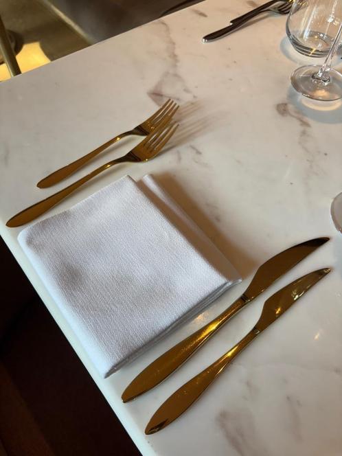Goud bestek, Huis en Inrichting, Keuken | Bestek, Gebruikt, Bestekset, Overige materialen, Ophalen