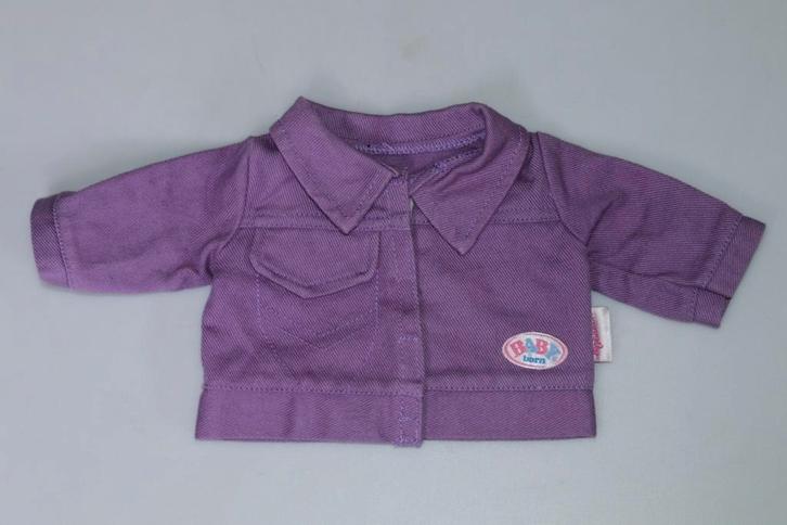 Babyborn Baby Born spijkerjasje denim jasje paars kerst, Kinderen en Baby's, Speelgoed | Poppen, Zo goed als nieuw, Overige typen
