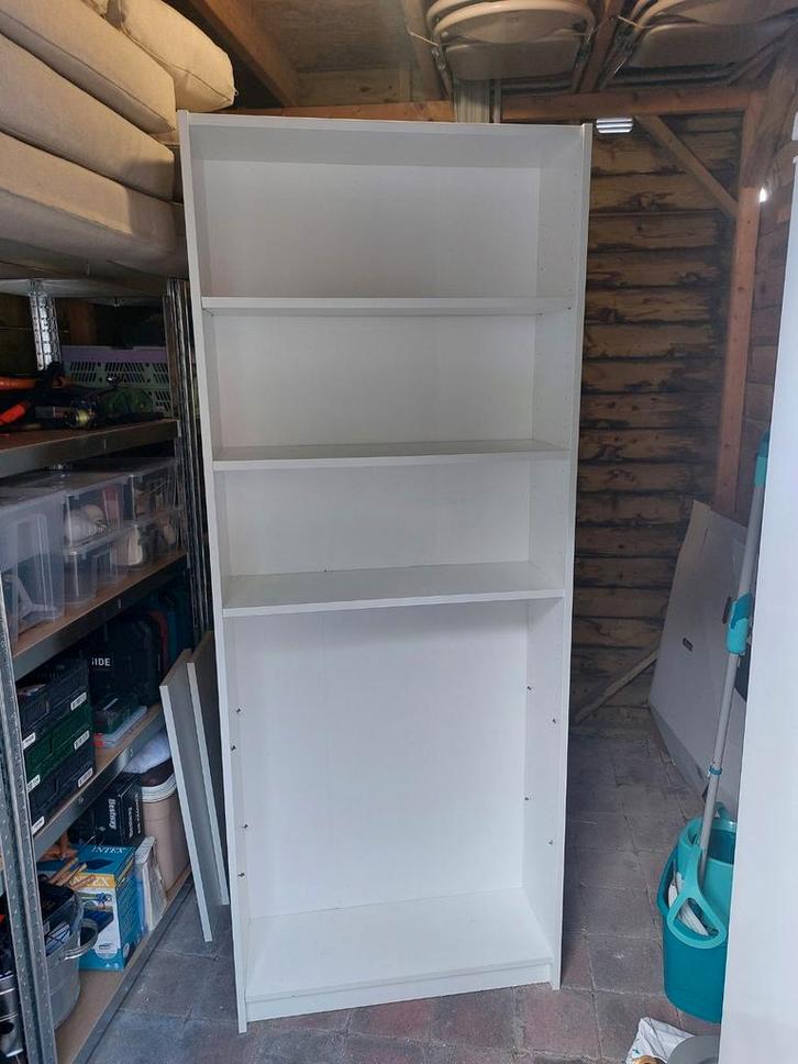Witte Ikea Billy (boeken) Kast met 5 planken, Huis en Inrichting, Kasten | Boekenkasten, Gebruikt, 50 tot 100 cm, 200 cm of meer