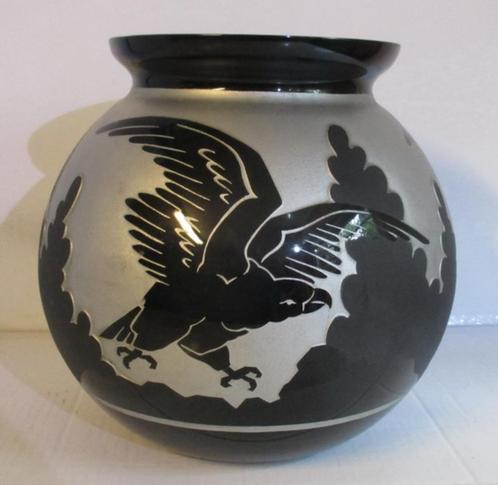 imposante art deco glass vaas Artver Paul Heller arenden, Antiek en Kunst, Antiek | Glas en Kristal, Verzenden