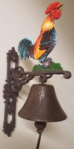 Haan kip deurbel gietijzeren bel wanddeco deco bel, Info@deconoord.nl, Deco Noord, Nieuw, Ophalen of Verzenden