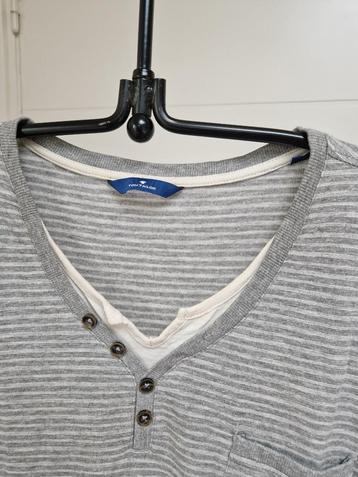 TOM TAILOR grijs gestreept shirtje, maat XXL beschikbaar voor biedingen