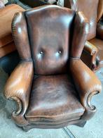 Chesterfield fauteuil, Ophalen of Verzenden, Gebruikt, 75 tot 100 cm, Leer