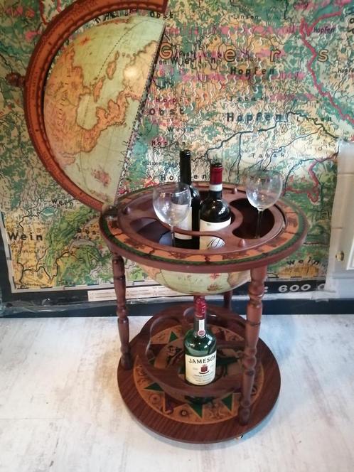 ORIGINELE ITALIAANSE GLOBEBAR BAR GLOBE ZOFFOLI TOPSTAAT, Antiek en Kunst, Curiosa en Brocante, Ophalen of Verzenden