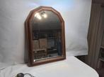 Brocante spiegel half rond met houte lijst, Ophalen of Verzenden, Rond, Minder dan 50 cm, Minder dan 100 cm