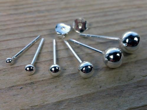 Echt Zilveren Oorknopjes - Bolletjes -  vanaf 5,95 per paar, Sieraden, Tassen en Uiterlijk, Oorbellen, Nieuw, Knopjes of Stekers