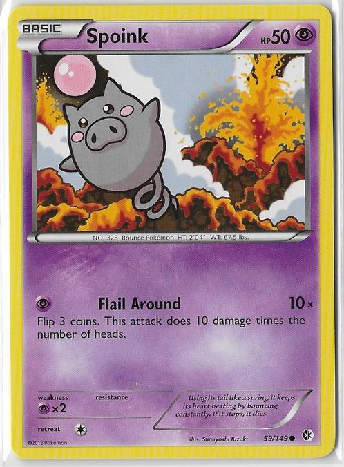 Boundaries Crossed,  Spoink [common] 59/149, Hobby en Vrije tijd, Verzamelkaartspellen | Pokémon, Nieuw, Losse kaart, Verzenden