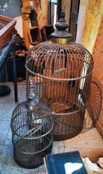 Antieke koperen vogelkooien., Antiek en Kunst, Ophalen of Verzenden