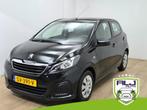 Peugeot 108 Occasion in zwart met airco en bluetooth connect, Auto's, Voorwielaandrijving, Stof, 4 stoelen, Zwart