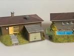 Twee bungalows h0, Overige merken, Gelijkstroom of Wisselstroom, Brug, Tunnel of Gebouw, Ophalen of Verzenden