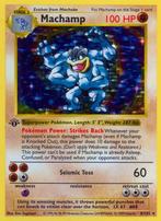 1ste editie Machamp Pokémonkaart - Base Set - Foil, Ophalen, Gebruikt, Losse kaart, Foil
