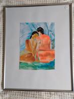 Schilderij gemaakt met bijenwas, encaustic, 40x50 cm, Ophalen of Verzenden