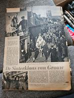 Sinterklaas in Grouw oud kranten artikel, Diversen, Sinterklaas, Ophalen of Verzenden