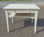 Bijzettafel met lades en plank, tafel, landelijke tafel, wit, Ophalen, Gebruikt, 50 tot 100 cm, N.v.t.