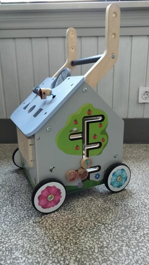 Loopkar, duwkar, duwwagen hout loopwagen, Kinderen en Baby's, Speelgoed | Houten speelgoed, Duw- of Trekspeelgoed, Ophalen of Verzenden