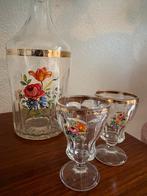 Vintage karaf met glaasjes, Ophalen, Gebruikt, Borrel- of Shotglas