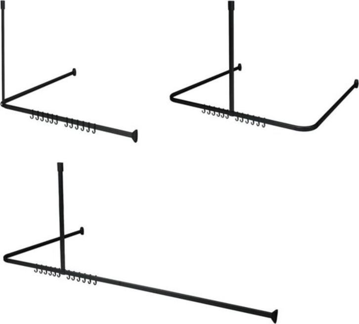 Sealskin Easy Roll - Douchegordijnstangset - Universeel, Huis en Inrichting, Badkamer | Badtextiel en Accessoires, Nieuw, Zwart