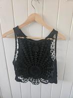 Crop top zwart mooie open rug, Ophalen of Verzenden, Zo goed als nieuw, Zwart