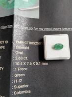 2.68Ct Emerald Natural Colombia, Sieraden, Tassen en Uiterlijk, Edelstenen, Ophalen of Verzenden, Nieuw