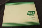 BSA B40 motorcycle parts list teile katalog pieces detachees, Motoren, Ophalen of Verzenden, Overige merken