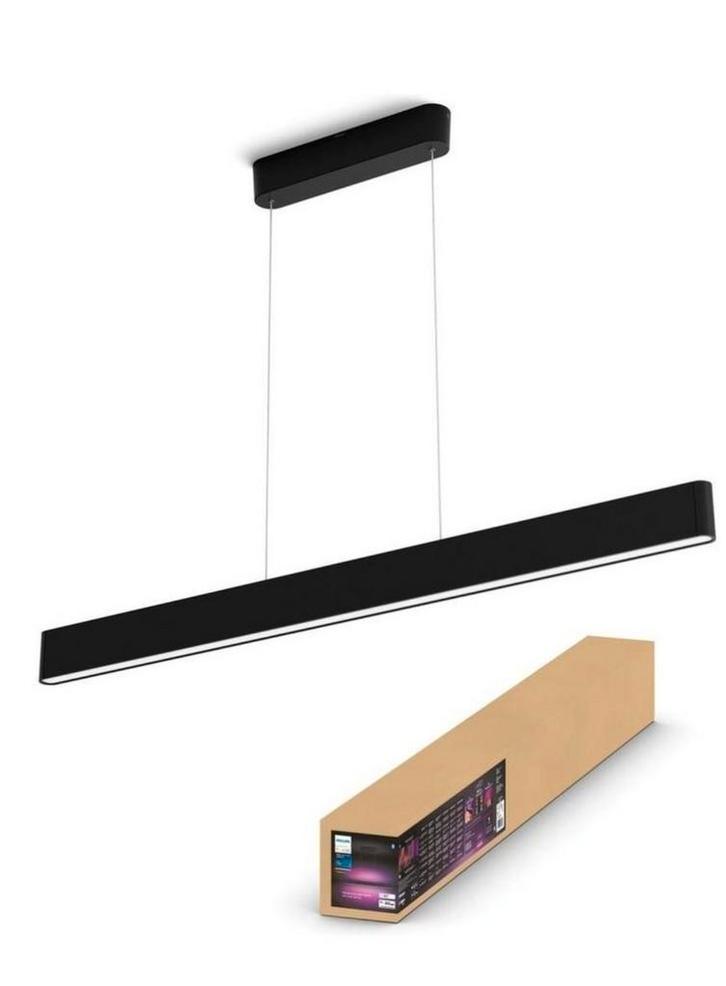 Philips Hue Ensis Zwart - Nieuw in Doos! (Vaste prijs), Huis en Inrichting, Lampen | Hanglampen, Nieuw, 75 cm of meer, Kunststof