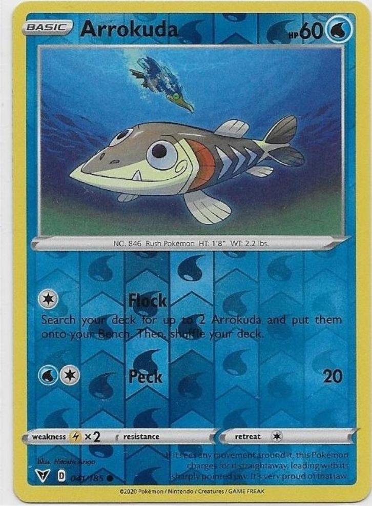Vivid Voltage,  Arrokuda [reverse] 41/185, Hobby en Vrije tijd, Verzamelkaartspellen | Pokémon, Nieuw, Losse kaart, Verzenden