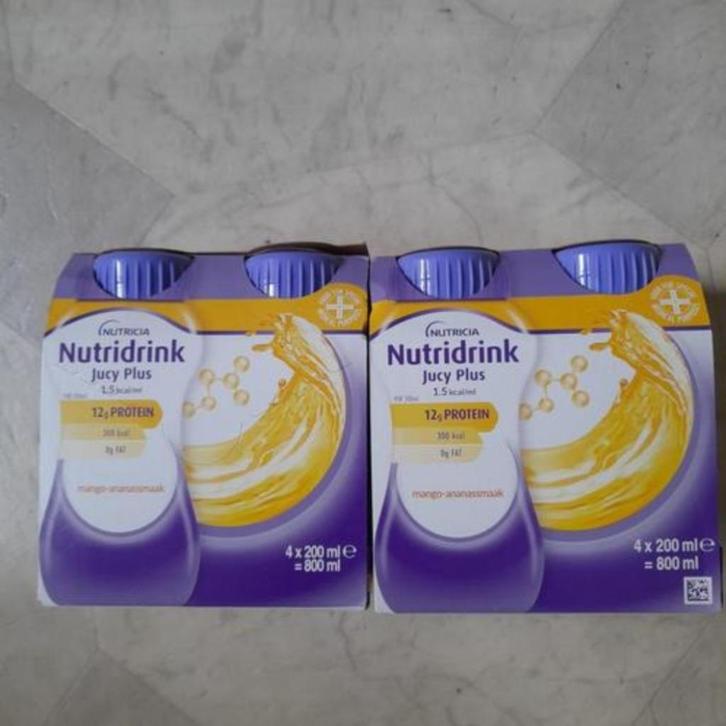 Nutricia NutridrinkJucy Plus Mango/Ananas 20 Flesje 4x200 Ml, Diversen, Levensmiddelen, Ophalen of Verzenden
