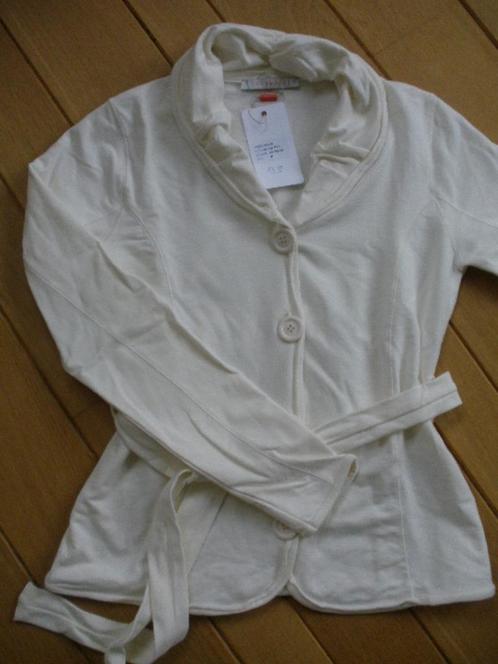 VENDUCCI colbert ecru sweat stof maat M - nieuw -, Kleding | Dames, Jasjes, Kostuums en Pakken, Nieuw, Maat 38/40 (M), Beige, Ophalen of Verzenden